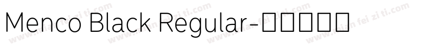 Menco Black Regular字体转换